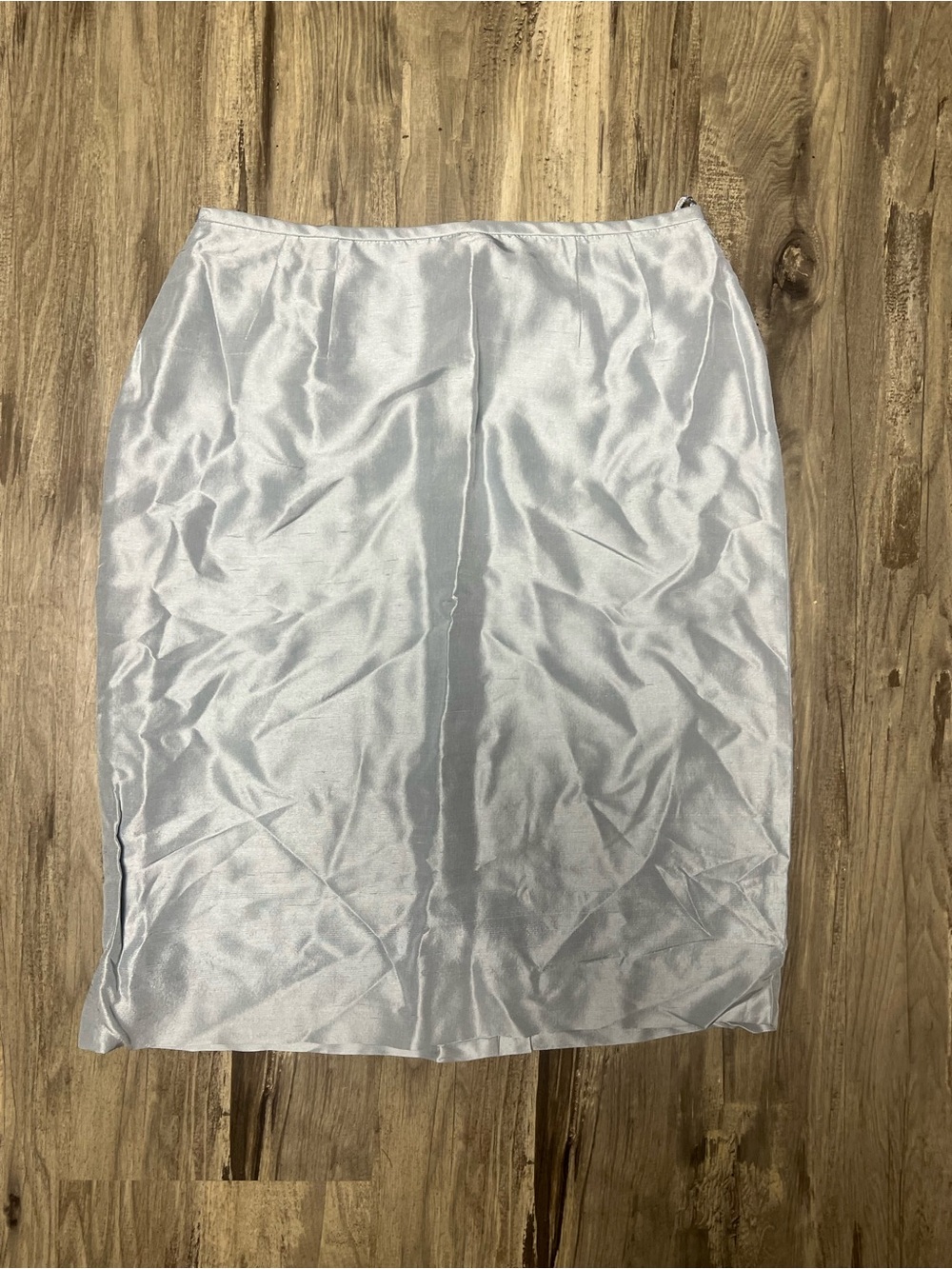 Vintage Kasper ASL Light Blue Silk Pencil Skirt
